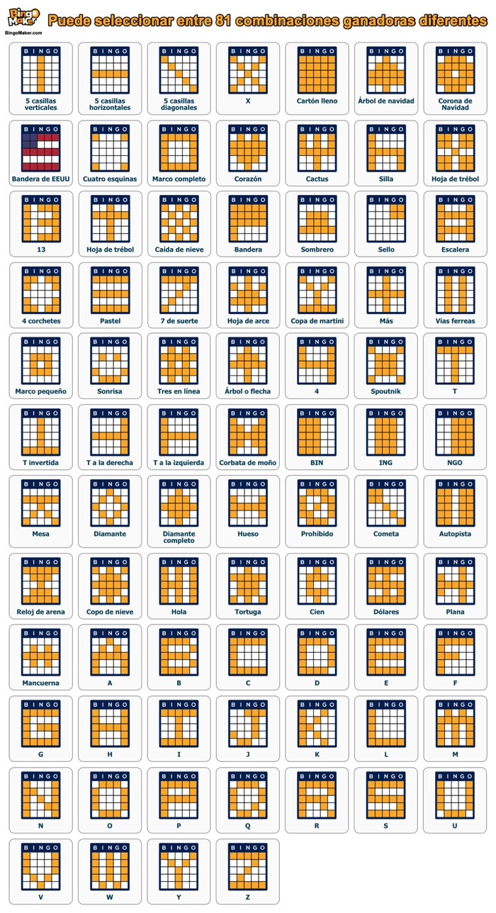 Combinaciones de bingo