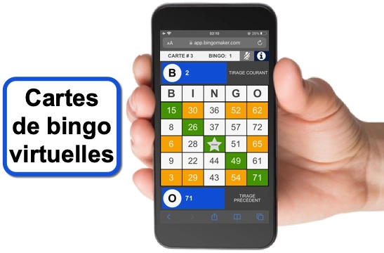 cartes de bingo virtuelles
