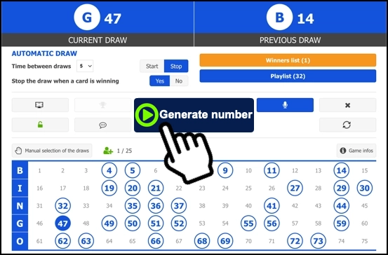 virtual number generator dashboard with automated number output
